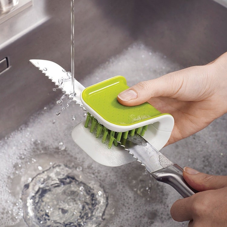 Green Double Sided Bristle Scrubber