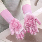 Silicone Dishwashing Gloves Reusable Cleaning Gloves