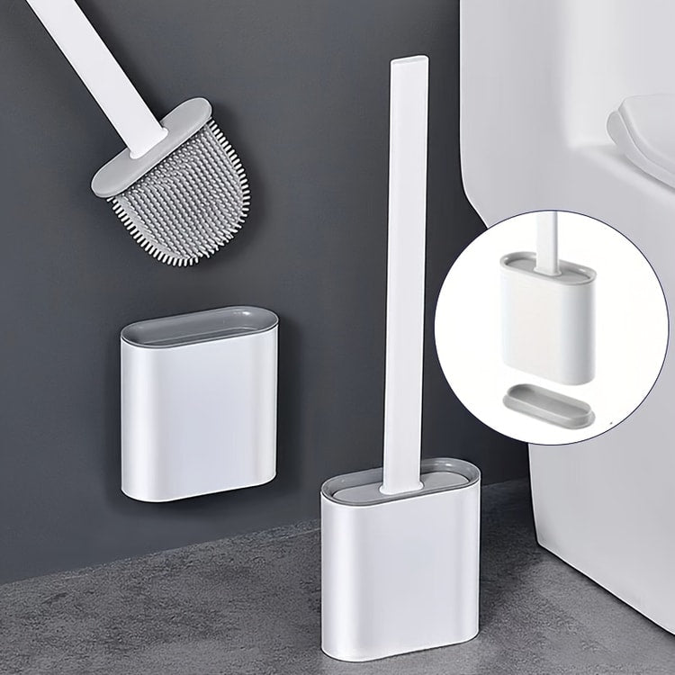 Toilet Brush with Soft Bristle Head