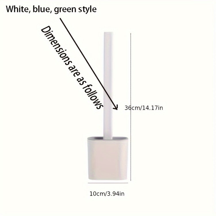 Toilet Brush with Soft Bristle Head