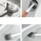Toilet Brush with Soft Bristle Head