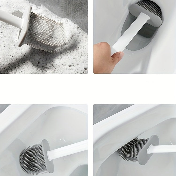 Toilet Brush with Soft Bristle Head