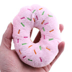 Soft Dog Donut Plush Toy with Squeaker