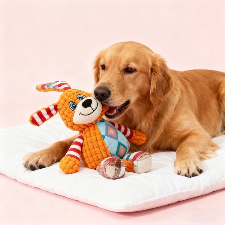 Interactive Plush Squeaky Toy for Dogs and Cats