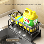 Tap Mounted Kitchen Storage Shelf with Drainage Rack